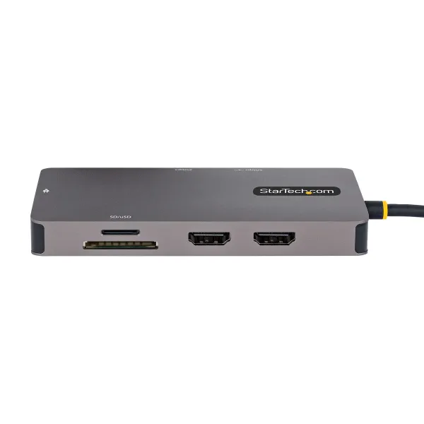 USB Centrmezgls Startech 120B-USBC-MULTIPORT Pelēks 15 W