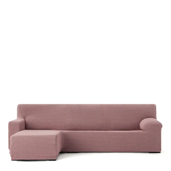 Right short arm chaise longue cover Eysa JAZ Pink 120 x 120 x 360 cm