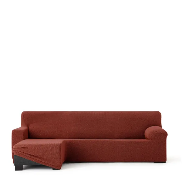 Right short arm chaise longue cover Eysa JAZ Dark Red 120 x 120 x 360 cm