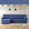 Right short arm chaise longue cover Eysa JAZ Blue 120 x 120 x 360 cm