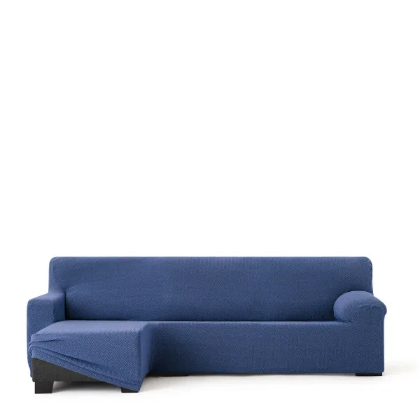 Right short arm chaise longue cover Eysa JAZ Blue 120 x 120 x 360 cm