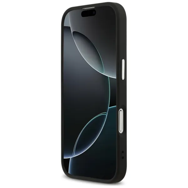 Guess Peony Hot Stamp Script MagSafe - Case iPhone 17 (black)