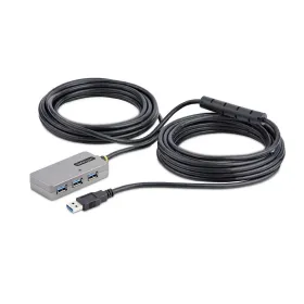 USB šakotuvas Startech U01043-USB-EXTENDER Juoda Sidabras