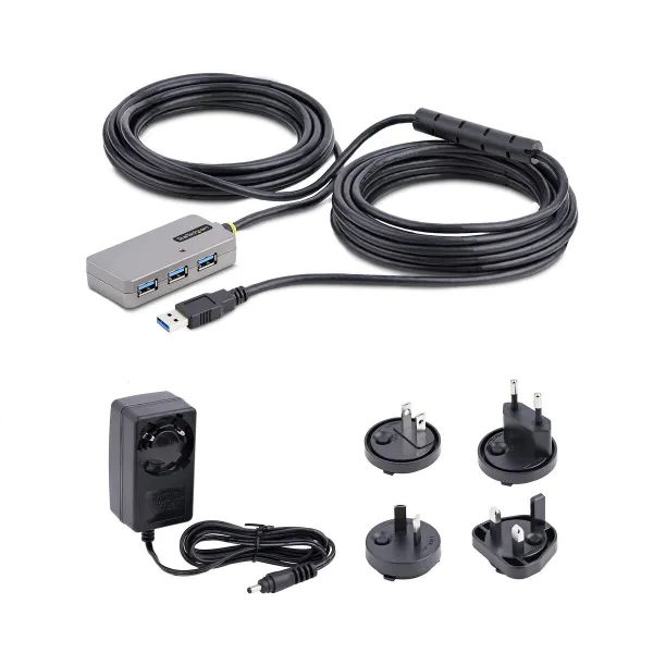 USB-jaotur Startech U01043-USB-EXTENDER Must Hõbedane