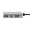 USB Centrmezgls Startech U01043-USB-EXTENDER Melns Sudrabains