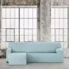 Right short arm chaise longue cover Eysa BRONX Aquamarine 110 x 110 x 310 cm