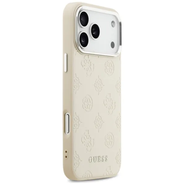 Guess Peony Hot Stamp Script MagSafe - Case iPhone 17 Pro Max (beige)