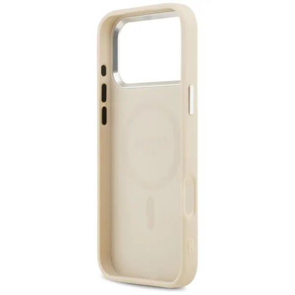 Guess Peony Hot Stamp Script MagSafe - Case iPhone 17 Pro Max (beige)