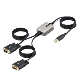 USB Kabelis Startech 2P6FFC-USB-SERIAL Melns Pelēks