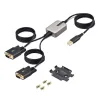 USB Cable Startech 2P6FFC-USB-SERIAL Black Grey