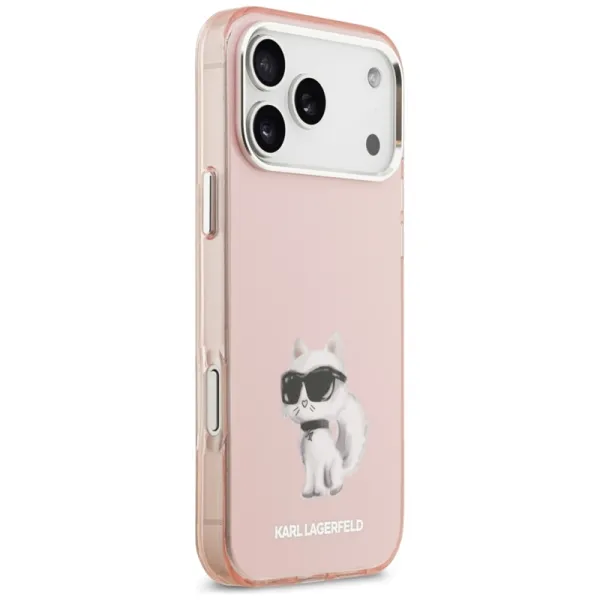 Karl Lagerfeld IML Aquarelle Choupette & Logo MagSafe - Case iPhone 17 Pro (Pink)
