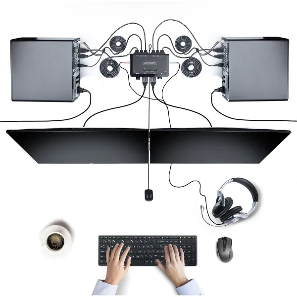 KVM slēdzis Startech C2-DH46-UA2-CBL-KVM 1,5 m