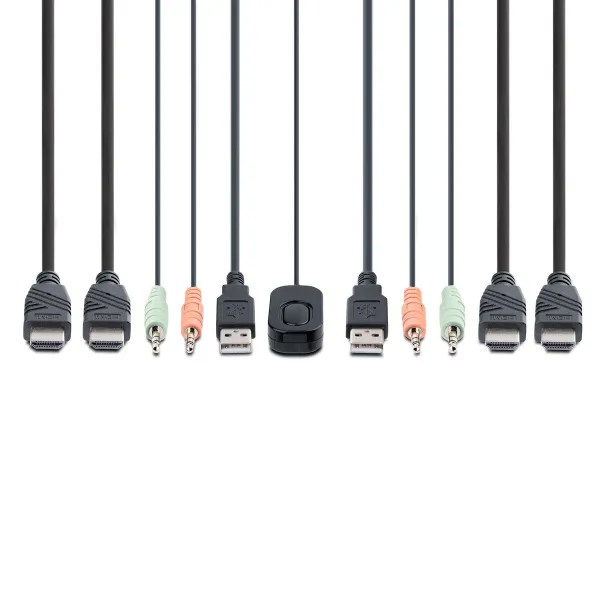 KVM-kytkin Startech C2-DH46-UA2-CBL-KVM 1,5 m