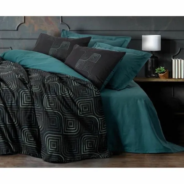 Antklodės užvalkalų rinkinys Juoda 220 x 240 cm