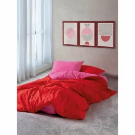 Antklodės užvalkalų rinkinys Raudona Rožinė 220 x 240 cm
