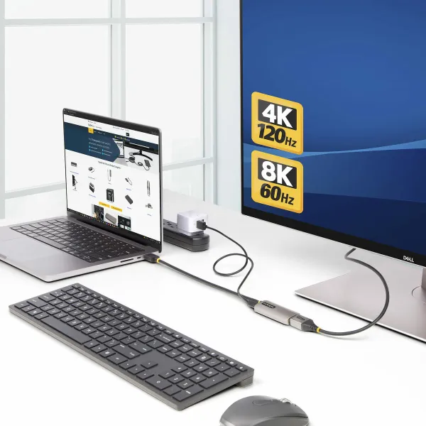 Адаптер для DisplayPort на HDMI Startech 148B-HDMI-DP-8K 30 cm