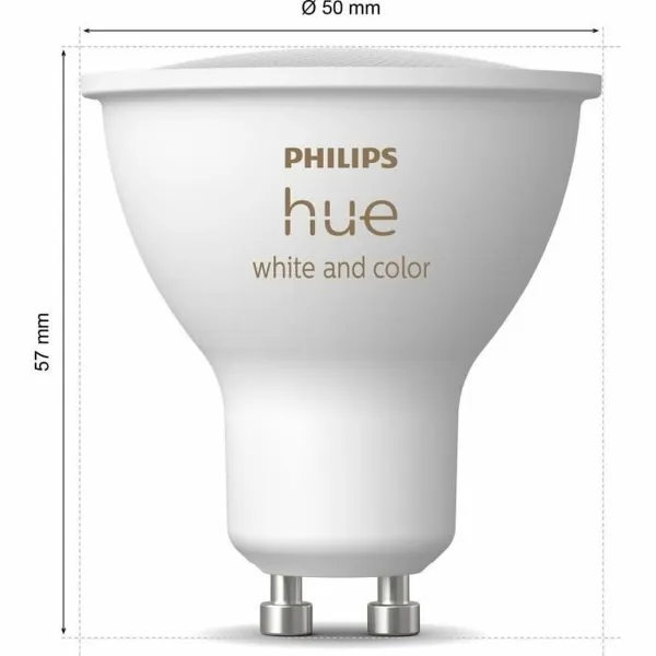 Светодиодная лампочка Philips Белый E GU10 400 lm 2 штук (6500 K)