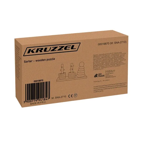 Wooden puzzle sorter Kruzzel 19870