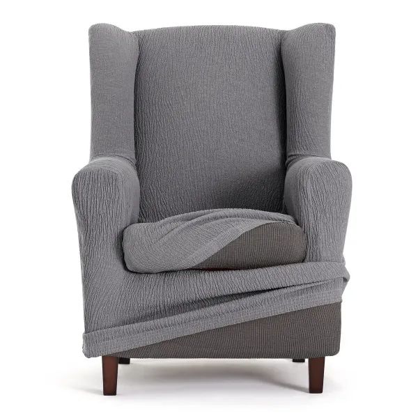 Armchair slipcovers Eysa TROYA Grey 80 x 100 x 90 cm