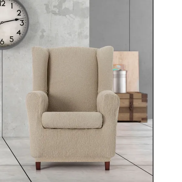 Armchair slipcovers Eysa TROYA Light brown 80 x 100 x 90 cm