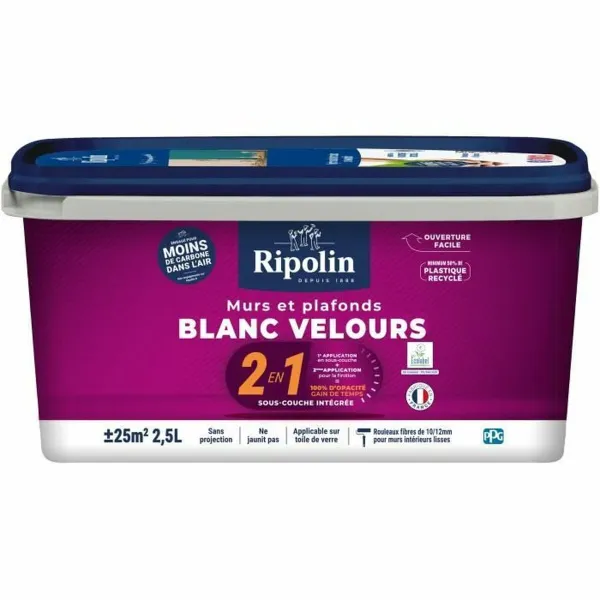 Gruntinis Dažai Ripolin Balta 2,5 L Satino apdaila