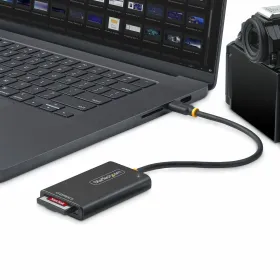 Ārējais karšu lasītājs Startech 1B-USB-C-CFE-ADAPTER Melns
