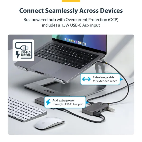 USB-jaotur Startech 5G4AC-USB-C-HUB Hall