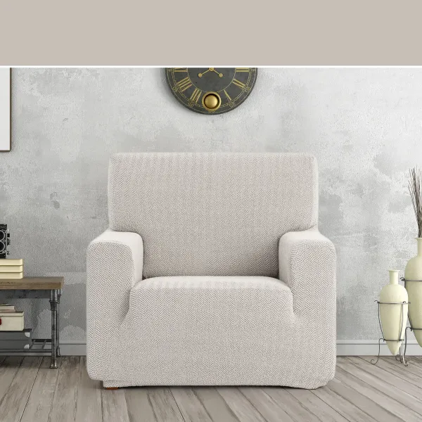 Armchair slipcovers Eysa JAZ White 70 x 120 x 130 cm