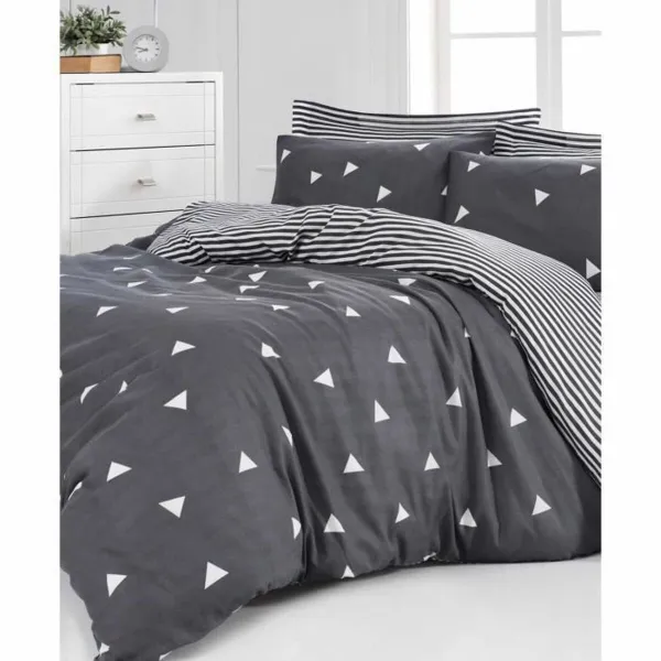 Duvet cover set Grey Super king 3 Pieces