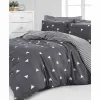 Duvet cover set Grey Super king 3 Pieces