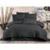 Duvet cover set Grey Super king 3 Pieces