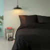Duvet cover set Black Super king 3 Pieces