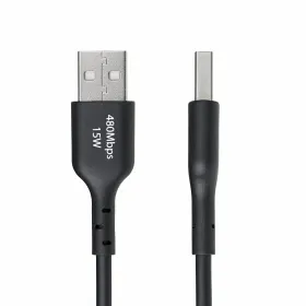 USB Kabelis Startech USB2AC2MNC Melns 2 m