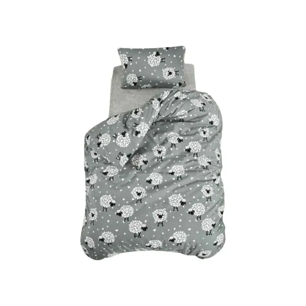 Duvet cover set Grey Super king 3 Pieces