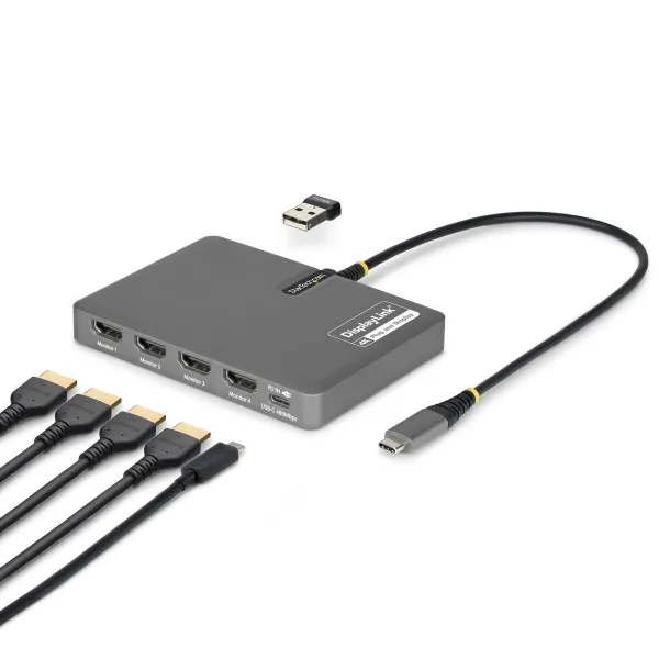 USB-кабель Startech QUAD-USB-HDMI-ADAPT Серый