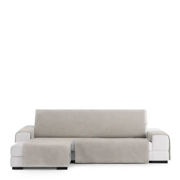 Sofa Cover Eysa VALERIA Light grey Linen 100 x 110 x 290 cm