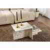 Centrinis stalas Harmony Balta Pilka 80 x 40 x 40 cm Marmurą