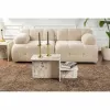 Diivanilaud Harmony Valge Hall 80 x 40 x 40 cm Marmor