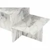 Centrālais galds Harmony Balts Pelēks 80 x 40 x 40 cm Marmors