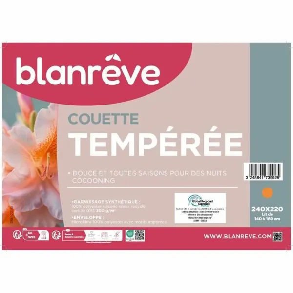 Duvet Blanreve White 300 g/m² 220 x 240 cm
