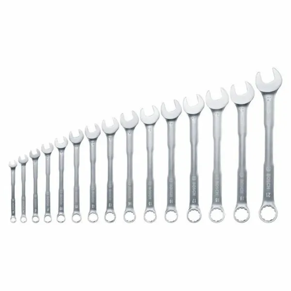 Kombinuotų veržliarakčių rinkinys BOSCH 6-21 mm 15 Dalys