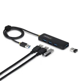 USB šakotuvas Startech H5A4A-USB-HUB-2 Juoda