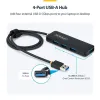 USB Hub Startech H5A4A-USB-HUB-2 Black