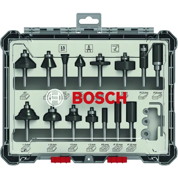 Ritinių rinkinys BOSCH 2607017471 Metalinis 15 Dalys