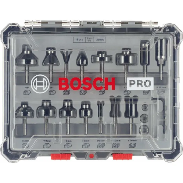 Ritinių rinkinys BOSCH 2607017471 Metalinis 15 Dalys