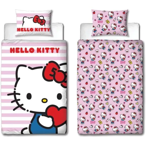 Комплект чехлов для одеяла Hello Kitty 25 x 5 x 30 cm Розовый 140 кровать 2 Предметы