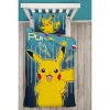 Комплект чехлов для одеяла Pokémon Жёлтый 140 кровать 2 Предметы