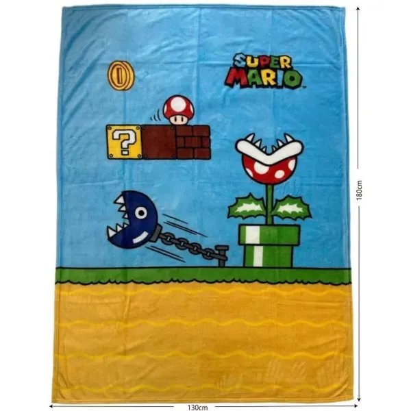 Одеяло Mario Bros 24 x 14 x 26 cm Чёрный Животные