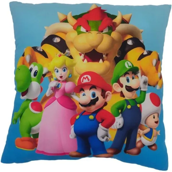 Подушка Mario Bros 41 x 3 x 39 cm Разноцветный полиэстер Детский