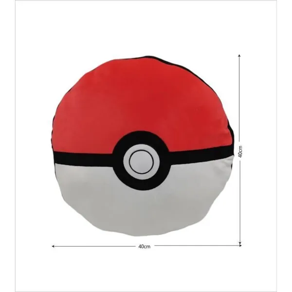 Pagalvėlė Pokémon 45 x 4 x 45 cm Balta Juoda Raudona Poliesteris Vaikiškas